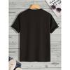 New Boys' Last Day of School Pattern T-Shirt - Black Casual Short-Sleeved Color Printing, Breathable Summer Outdoor Activities And School Celebration
