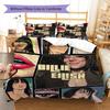 Billie Eilish Pattern Bedding,Quilt Set Quilt Cover Pillowcase Home Birthday Gift (1 * Duvet Cover + 2 * Pillowcase, Without Core)