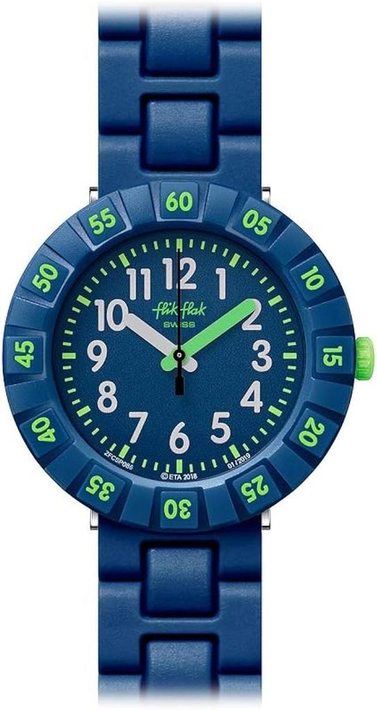 Kids Watch Power Time Time SOLO DARK BLUE Dark FCSP086 Boys Blue [Flick Flak] 7+ (Power 7+) (Solo Blue)