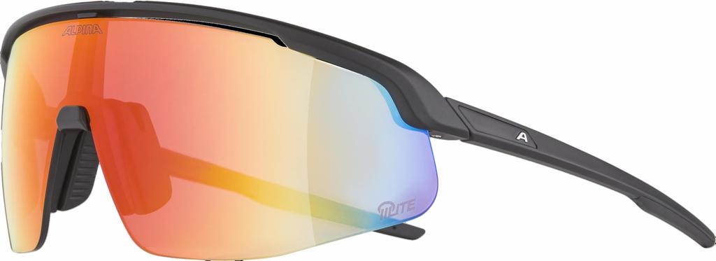 Alpina TURBO PRO Sports Sunglasses with High Contrast Mirror and Q-LITE Anti-Fog