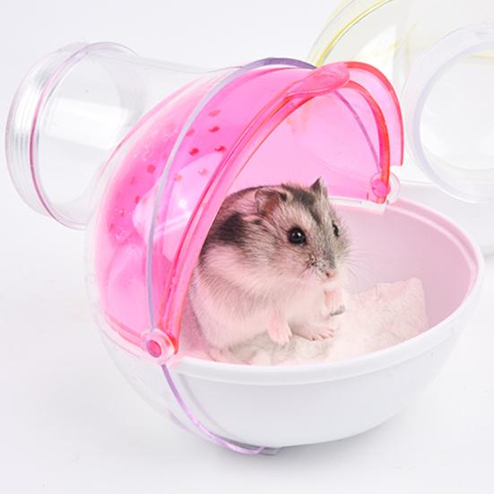 Hamster Bathroom Spherical Shape Dust-proof Plastic Small Animal Bath Sand Room Pet Supplies