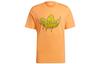Originals Lemon Trefoil Tee T Shirts Men's Orange Crew Neck Moderate Straight Fit GN3129