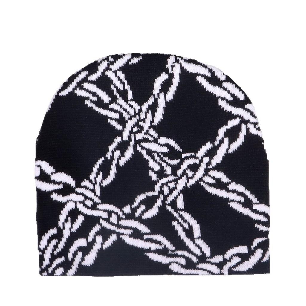 Acrylic Style Street Knit Hat For Men And Women With Letter Chain Embellishments
