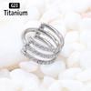 ASTM f136 Titanium Piercing Hinged Segment Septum Hoop Nose Rings Clicker Ear Cartilage Tragus Helix Conch Body Jewelry Earrings