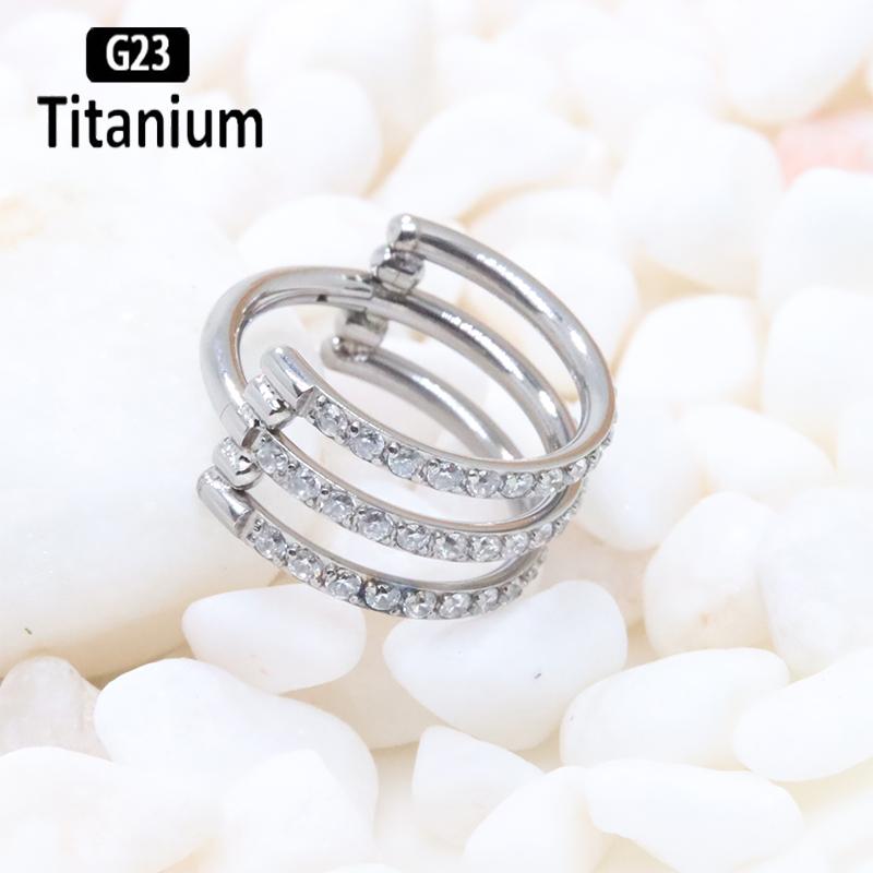 ASTM f136 Titanium Piercing Hinged Segment Septum Hoop Nose Rings Clicker Ear Cartilage Tragus Helix Conch Body Jewelry Earrings