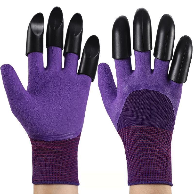 Waterproof Gardening Gloves with Claws Breathable Working Digging Planting Sting-Resistant Non-slip Protective Gear Latex Gloves