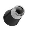 Universal Gear Shift Knob, Black Leather & Chrome, with 5 and 6 Speed Shift Pattern Emblems, Set