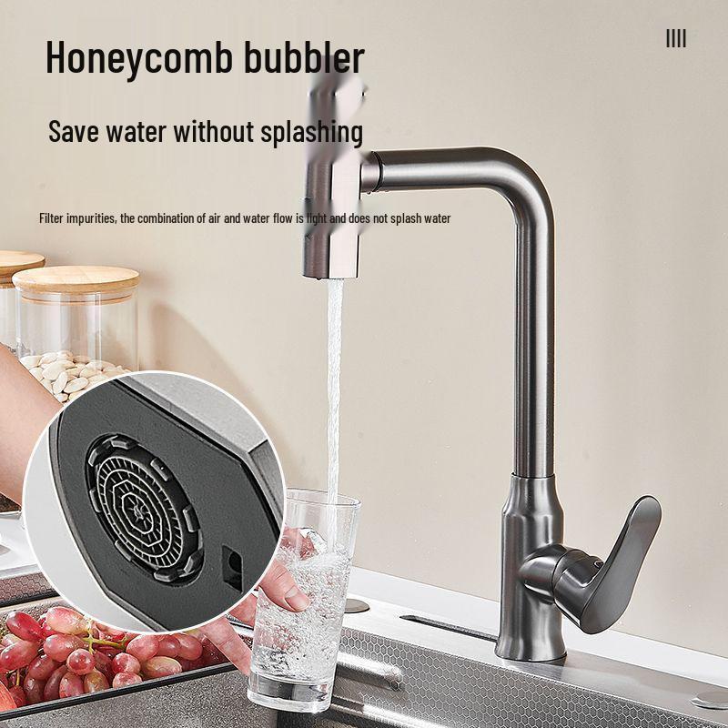 Cross-Border Waterfall Swivel Faucet for Basin, Sink, and Balcony with Extendable Hot and Cold Function