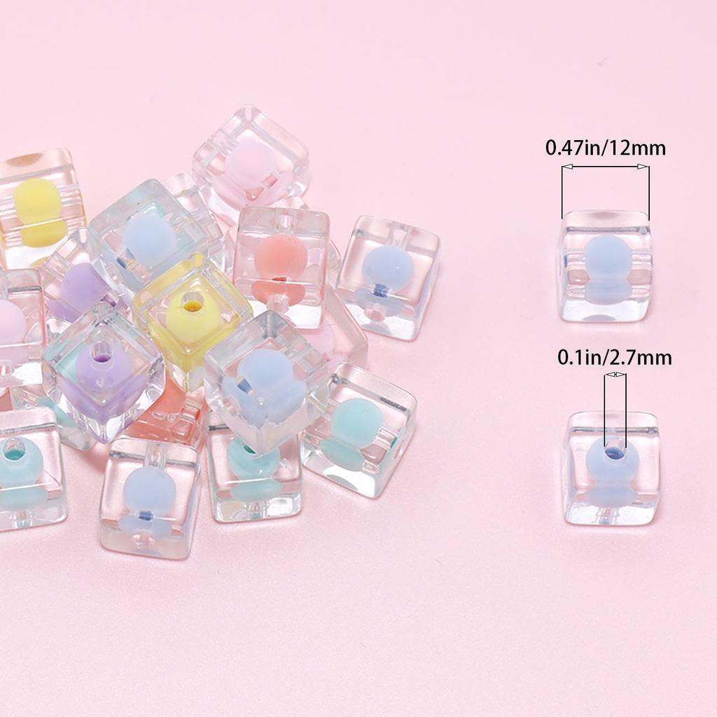 Acrylic Candy Color Flower Heart Rabbit Beads for DIY Children's Educational Ornaments and Mother's Day Crafts