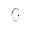 TIMELESS Fashionable One-sided Wishing Bone 925 Silver Ring for Women 192394C01