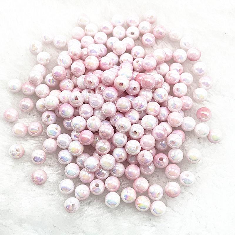 4mm 6mm 8mm 10mm Cream Series Round Acrylic Pearl Beads Loose Spacer Beads for Jewelry Making DIY Bracelet Necklace Earrings