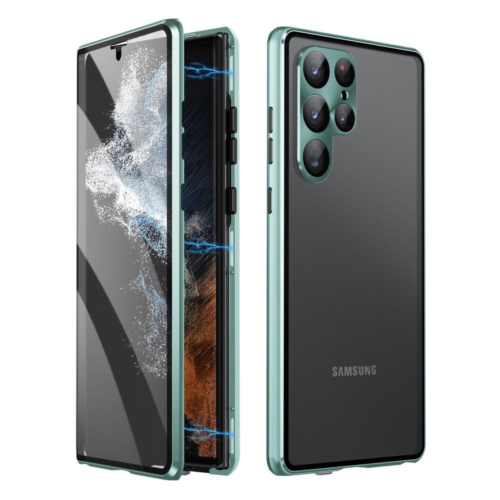 Samsung Galaxy S23 Ultra Case, Magnetic Dual Glass, Green