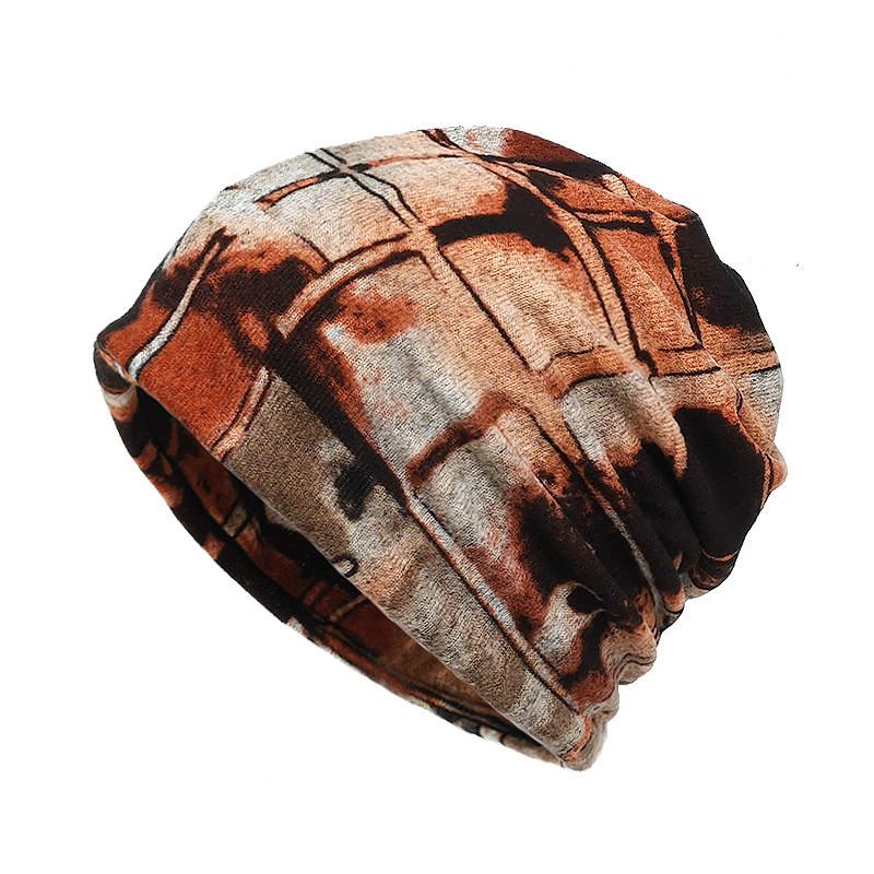 Vintage Style Pullover Cap With Printed Design For Casual Winter Outfits