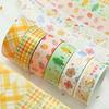 Yubbaex masking tape gold foil cute design 15mm width x 6 rolls suitable gift wrapping DIY crafts notebook decoration (small duck rolls)