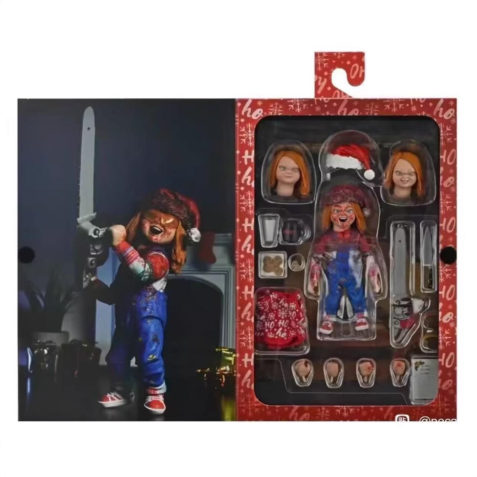 Childs Play Chucky Christmas Edition Pvc Figurine With Articulated Joints For Collectors