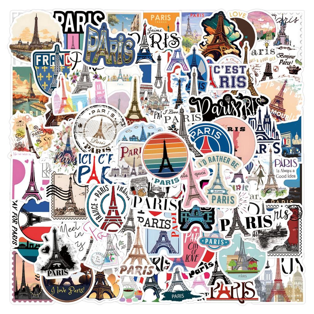 110 New Styles Love In Paris Graffiti Stickers Waterproof Suitcase Mobile Phone Skateboard Stickers