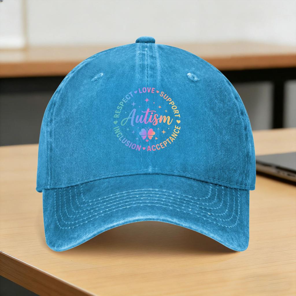 Baseball Cap Respect Love Support Autism Awareness Summer Y2K Funny Trucker Hat Men Women Custom Hiking Fishing Baseball Caps