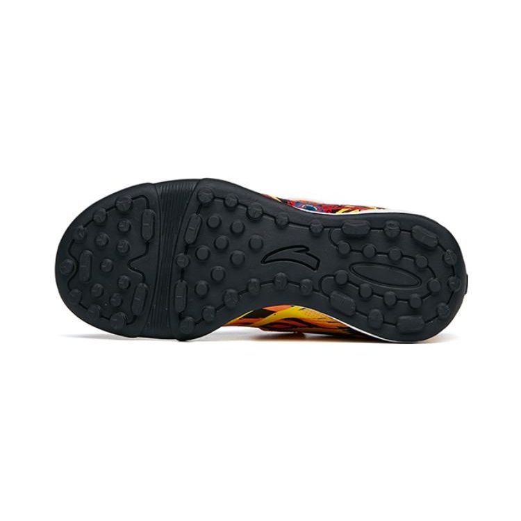 Anta Artificial Turf Non-Slip Wear-Resistant Low-Top Soccer Shoes Kids sneaker Orange Black 312229951-1