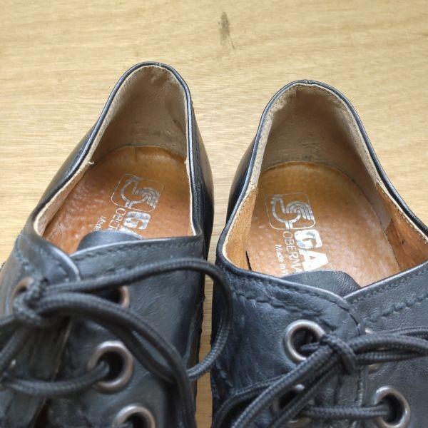 70s 80s Vintage GALLUS Made in West Germany Since 1880 Leather U Tip Shoes Black Size 7 25.5(USED)