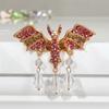 Vintage Diamond Bat Brooch Women'S Premium Animal Crystal Pendant Brooch Pin Suit Coat Accessories