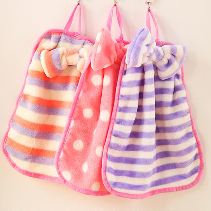 Thick Absorbent Cartoon Hand Towel - Odor-Free, Hangable, Coral Fleece & Pure Cotton for Kids
