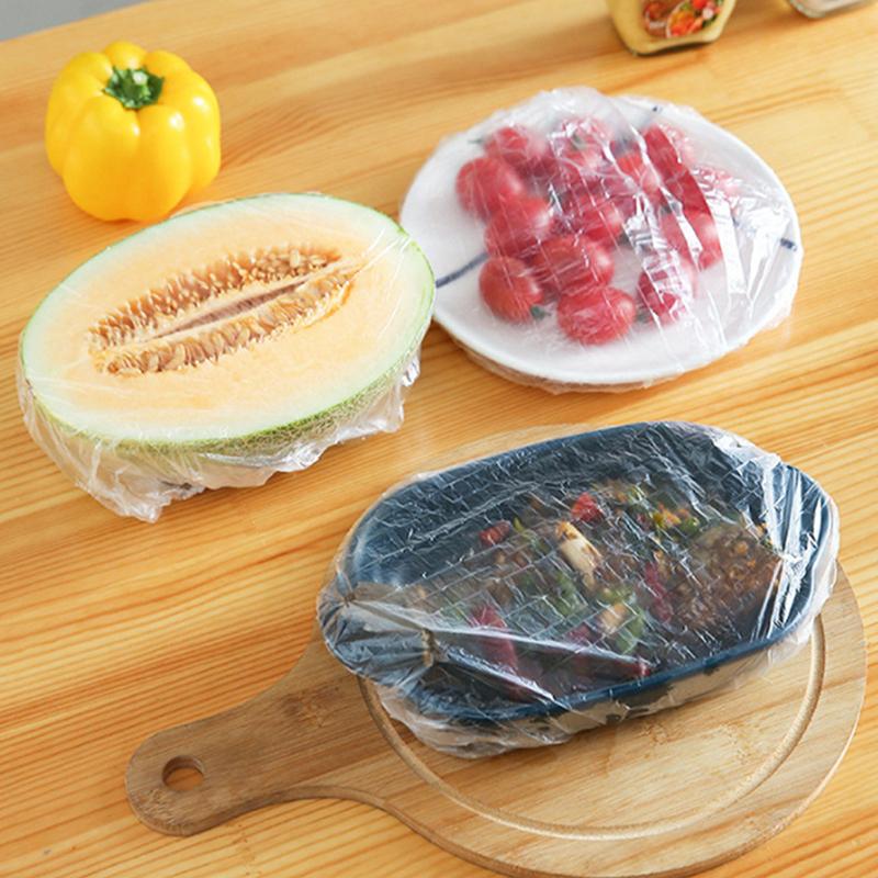 100Pcs/Set Disposable Shower Cap Plastic Waterproof Headgear Hotel Hair Dye