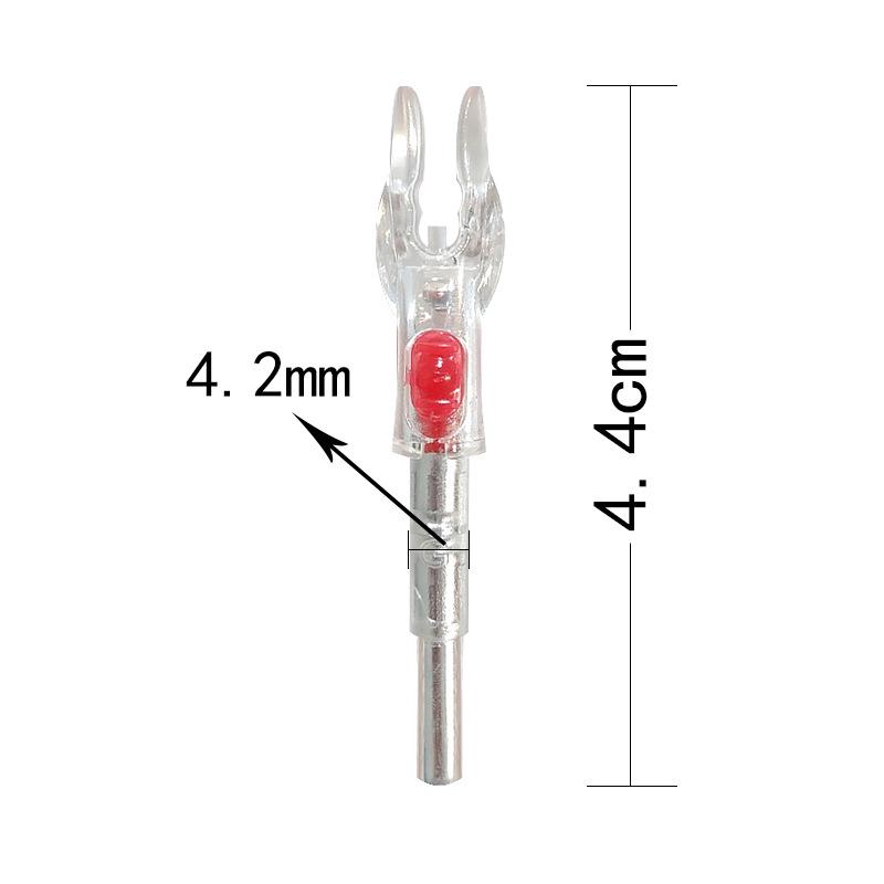 4.2mm LED Lighted Archery Nock for Arrow Loss Prevention, Compound & Recurve Bows, Switch Card String Light-Up Feature