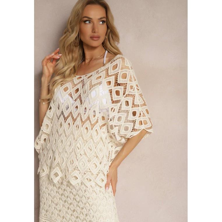 DIMANAF 2025 New Short T-Shirt Women Knitting O-Neck Hollow Summer Style Basic Tops Tees Loose Clothing