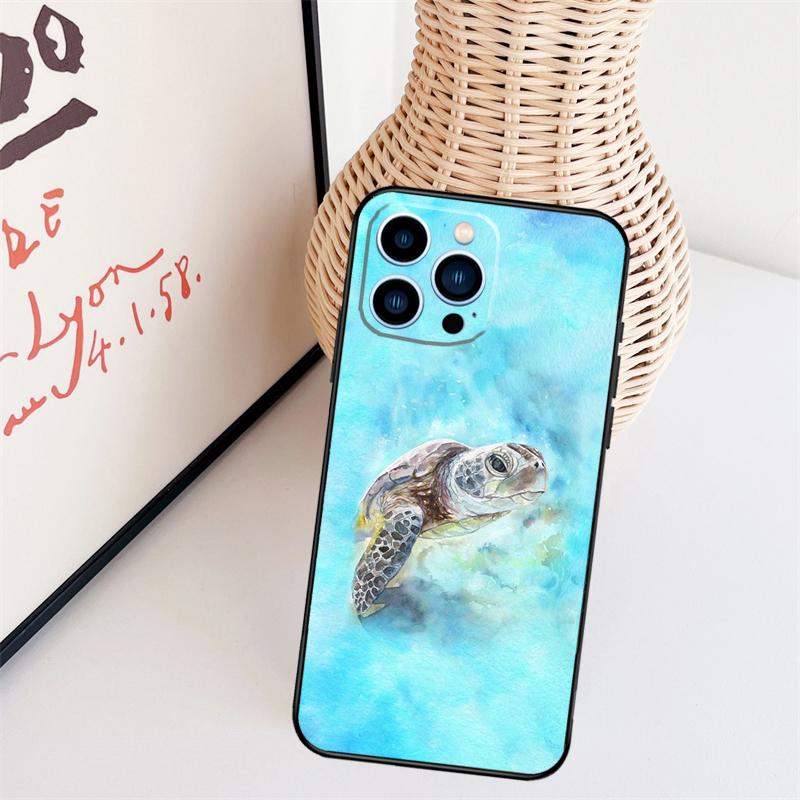 Ocean Sea Turtle Phone Case For iPhone 17 Pro Max 16 15 11 12 13 14 Pro Max Mini 15 16 Plus 16e 17 Air Cover