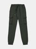 IKALOOK Four-Way Stretch Elastic Waist Cargo Jogger Pants Cpt155