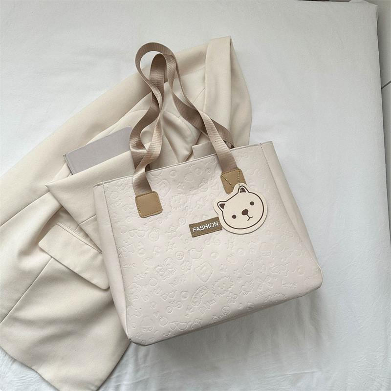 Chic Khaki Pu Fashion Tote Bag Spacious Commuter Bag With Internal Phone Pocket хаки