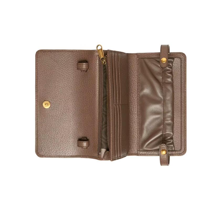Gucci Ophidia distressed old flower Logo striped webbing, leather trim and canvas, one-shoulder crossbody bag, mini, unisex couple style, ebony color