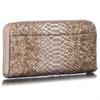 [HENLY COAT] Made in Italy cowhide Anaconda Diamantina ladies round zipper long wallet wallet money luck up feng shui money luck wallet present for