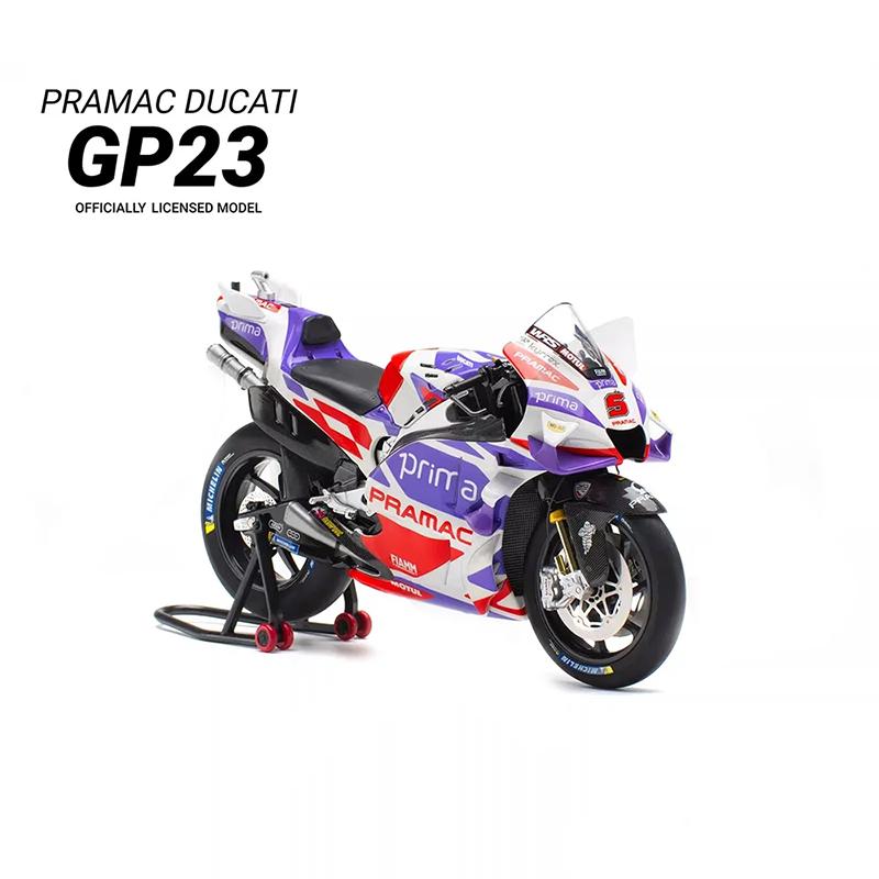 In Stock Kiloworks 1:12 Ducati Pramac Gp23  Motorcycle Simulation Alloy Micro Diecasting Custom Toy Collection Gift Ornament