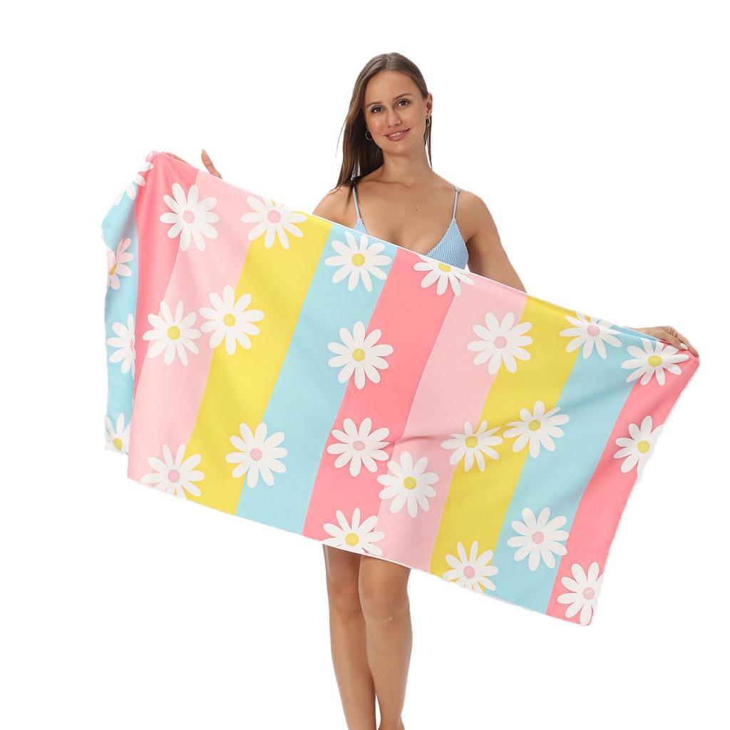 European and American Yuan Microfiber Beach Towel Custom Digital Printing Enlarged Towel Bath Towel 70 * 140CM Microfiber