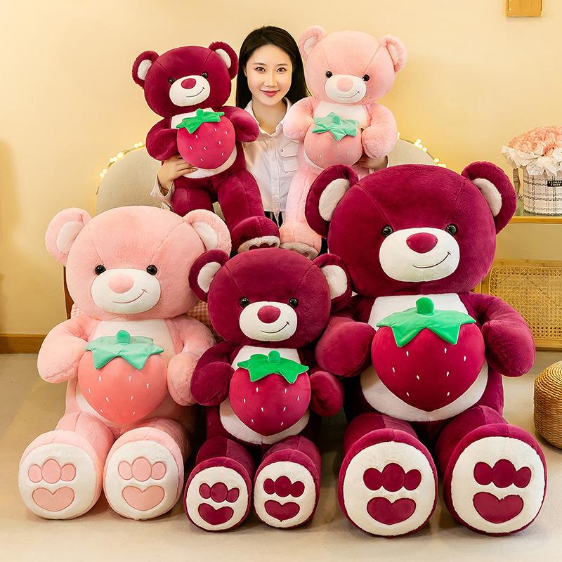 Strawberry Bear Doll Teddy Bear Hug Bear Rag Doll Plush Toy Girl Valentine'S Day Gift
