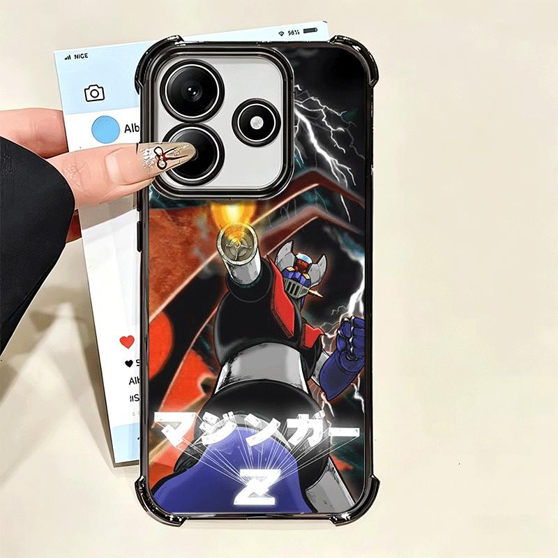 M-Mazinger Z Anime Plating Phone Case For Xiaomi Poco X5 X6 X7 X8 Pro Max F8 Ultra F7 M8 M7 M5S Redmi 15C 15 14C 13C 13 X3 12C F