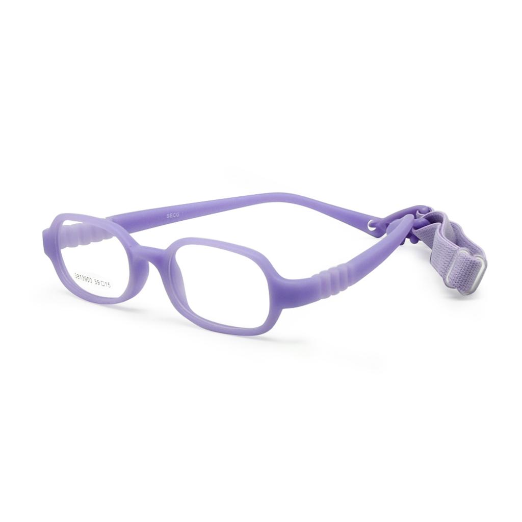 Baby Girls Boys Optical Glasses with Strap Size 39 Flexible Frame No Screw One-piece Band Cord Retainer