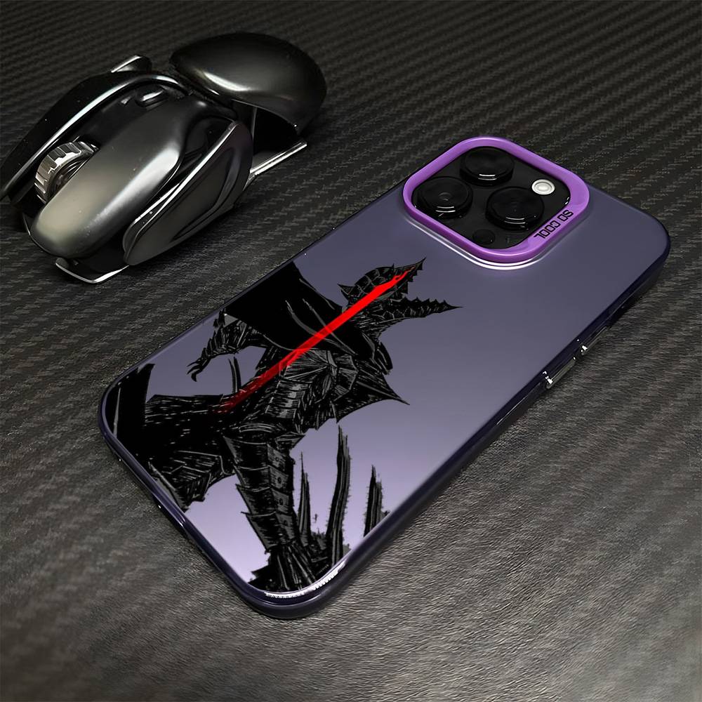 JAPAN ANIME B-Berserk G-Guts  Phone Case For iPhone17,16,15,14,13,12,11 Plus,Pro Max Purple Matte Shockproof Cover iPhone12PRO