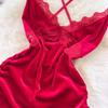 Sexy Irregular V-Neck Sexy Night Dress Women Lingerie Underwear Split Camis Backless Clothes Female Fashion Nightwear Sxuality Erotic Pajamas 2024