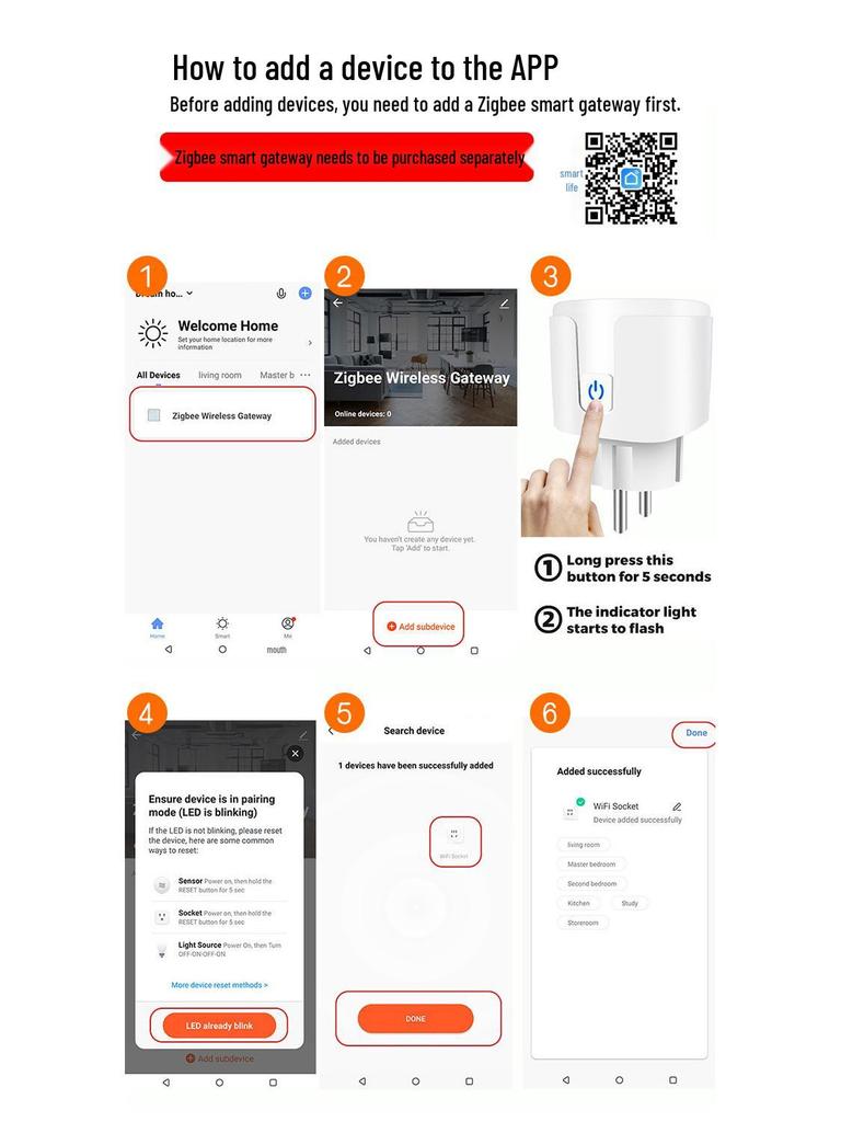 16A Zigbee Smart Socket - Alexa & Google Voice Control, WiFi Timing, Power Statistics, EU Standard