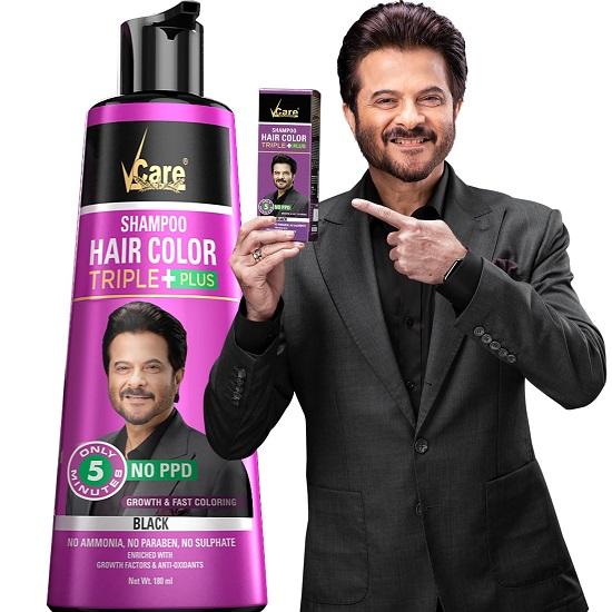 

VCare Шампунь-краска для волос Черный для женщин и мужчин 180 мл