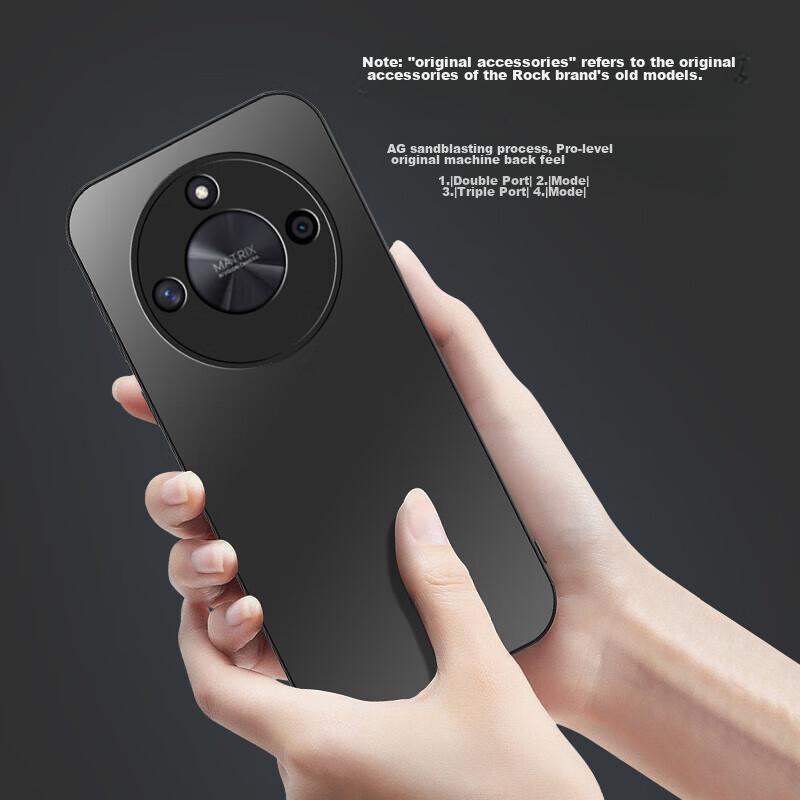 HotFire AG Matte Case for Honor X50 GT, Matte Full Coverage Ultra Thin Anti-drop Anti-fingerprint Case - Graphite Black