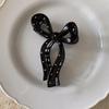 Japanese Polka Dot Bow Hair Clip - Versatile, Cute Girly Shark Clip Accessory