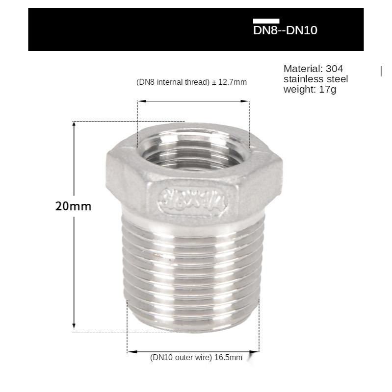 1/8 "1/4" 3/8 "1/2" 3/4 "1" 1-1/4 "NPT Männlich Zu Weiblich Gewinde 304 Edelstahl Reduzierbuchse Reduziert Rohr Fitting Anschluss