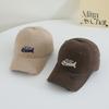 New High Quality Embroidered Letter Baseball Cap for Girls' Japanese Wide Brim Slim Soft Top Hat Pure Cotton Versatile Duck Tongue