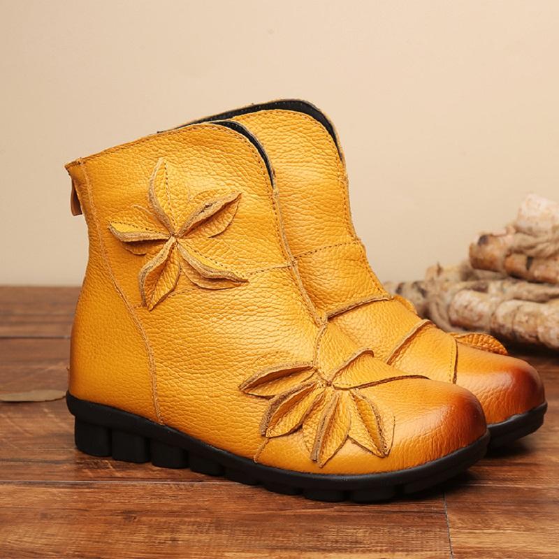 

Водонепроницаемые женские ботильоны, зимние кожаные мокасины, теплые плюшевые зимние ботинки для женщин, повседневные ботинки для отдыха 41