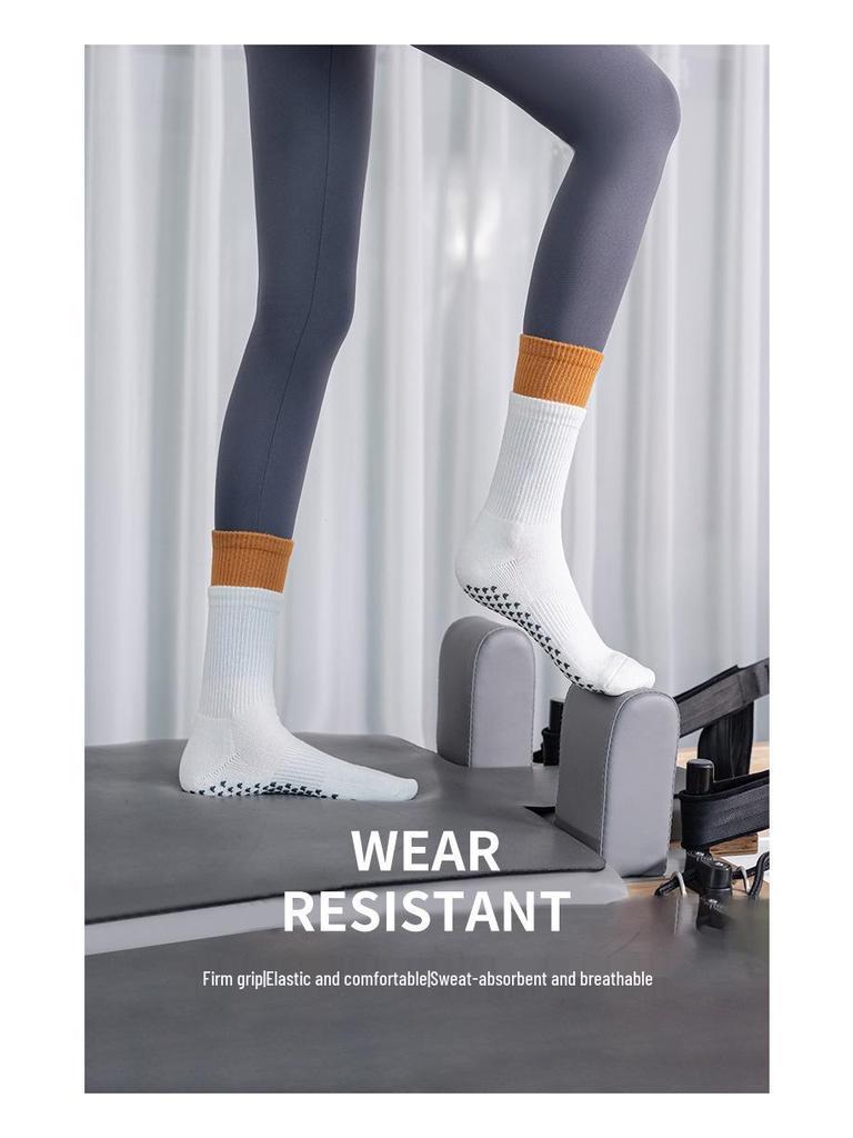 Non-Slip Women's Pilates, Yoga, and Dance Mid-Calf Socks with Custom Logo