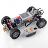 4WD Technical RC Car Chassis Electric Bricks Four-Wheel Kit with IR Remote Control/M Servo Motor/AA Battery Box for Legoed MOC