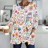 Plus Size Women Crew Neck Long Sleeve T Shirt Soft Loose Tops For Daily Home And Outdoor Activities